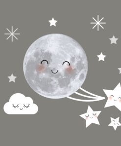 Vinilo Infantil Luna y Estrellas