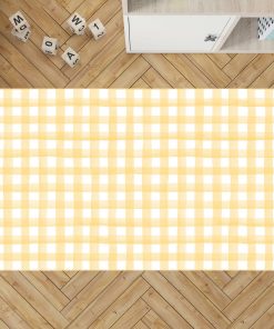 alfombra de vinilo base Vichy amarillo front