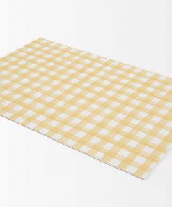 alfombra de vinilo base vichy amarillo